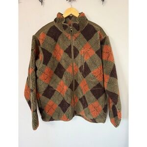 NWT‎ $499 RRL Double RL Argyle Pile Fleece Liner Jacket Jacket Men's XXL Zip Up